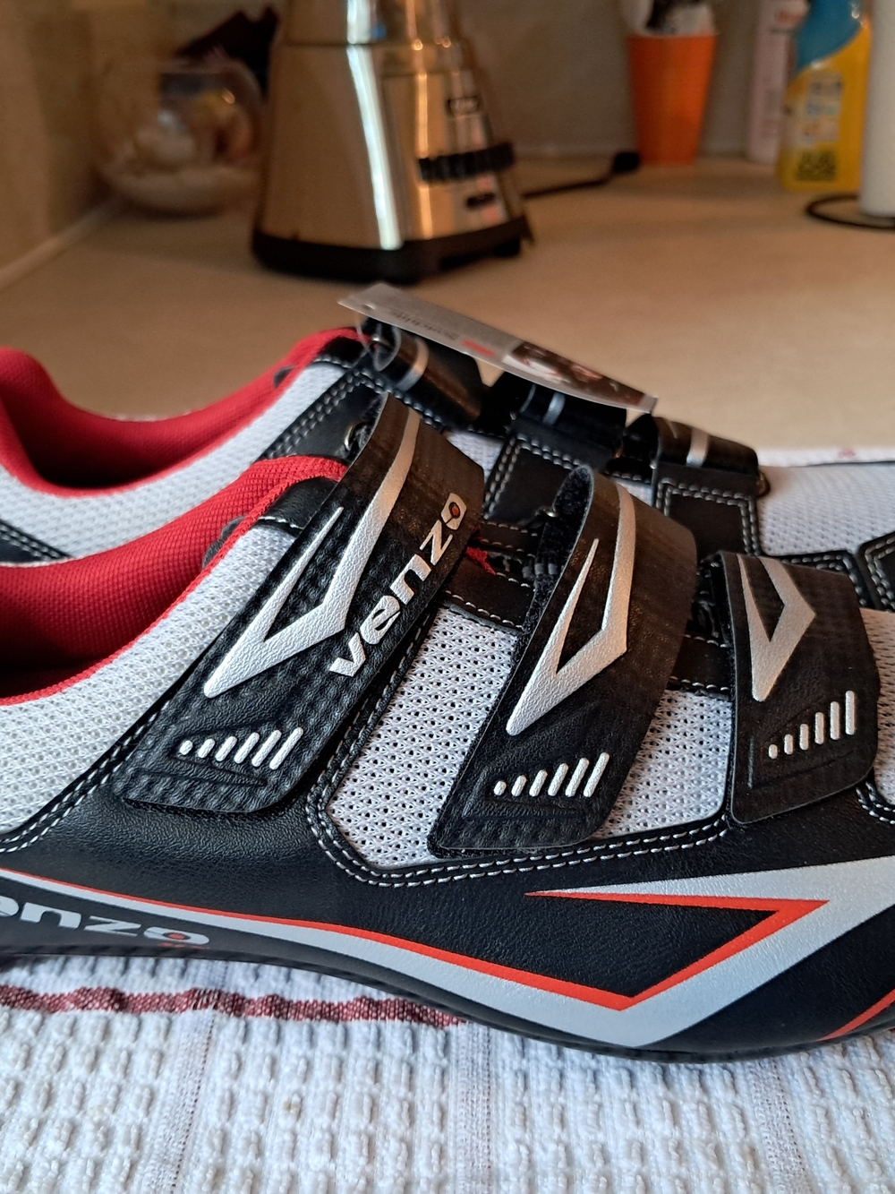 Venzo MX Men Road Cycling Shoes Size 10.5 EU 45 3-Strap Peloton SPD